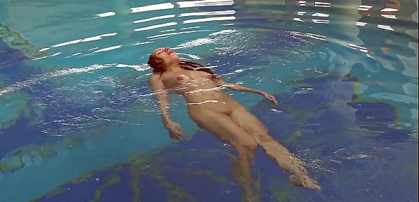  Watch Lina Mercury in red lingerie underwater